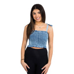Chambrey Smocked Tube Top - Denny's