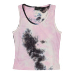 Pink & Charcoal Ribbed Tie Dye Tank - Denny's