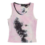 Pink & Charcoal Ribbed Tie Dye Tank - Denny's