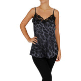 Leopard Lace Trim Cami - Denny's