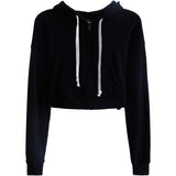Dylan Solid Crop Zip Hoodie - Denny's