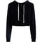 Dylan Solid Crop Zip Hoodie - Denny's