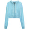 Dylan Solid Crop Zip Hoodie - Denny's