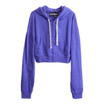 Dylan Solid Crop Zip Hoodie - Denny's