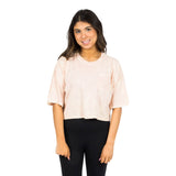 Short Sleeve Crop Mineral Wash Crew - Denny's