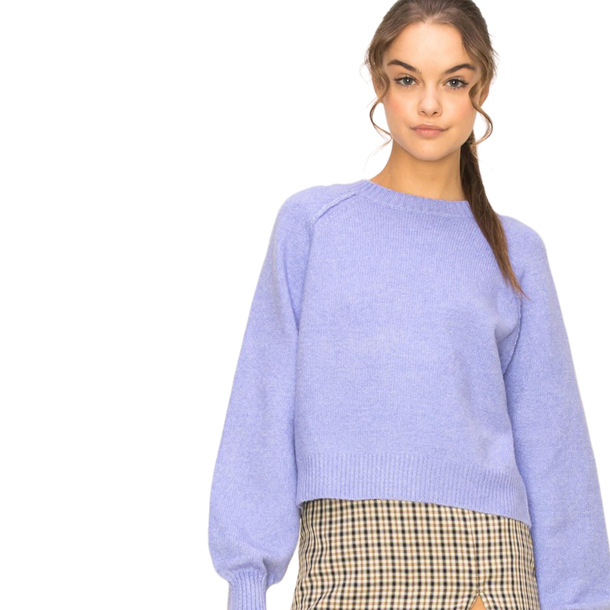 Solid Raglan Sweater - Denny's