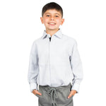 Grey & White Window Dress Shirt - Denny's