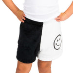 2 Colorblock Black & White Smiley 7-14 - Denny's