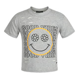 Good Vibes Tee With Destruction - Denny's