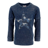 Long Sleeve Tee with Enzyme Camo Star - Denny's