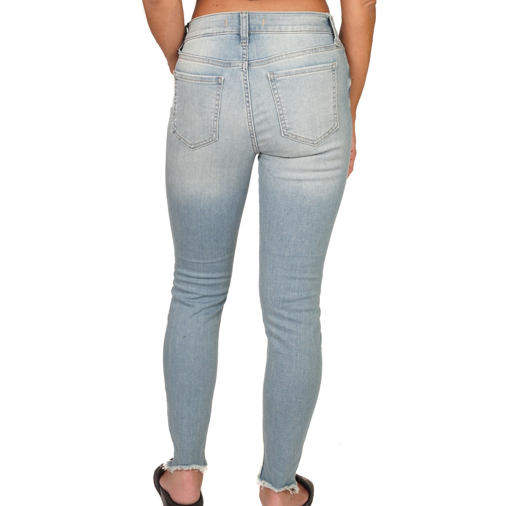 Jude Mid Rise Distressed Skinny Jean - Denny's