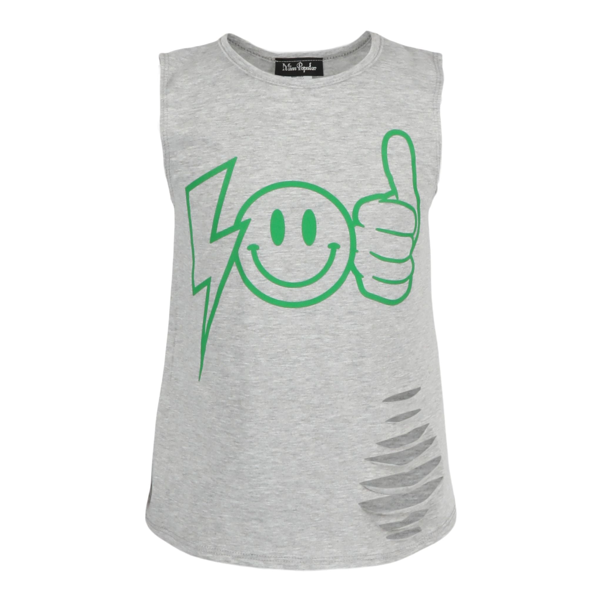 Bolt Smiley Thumbs Up Tank With Destruction - Denny's