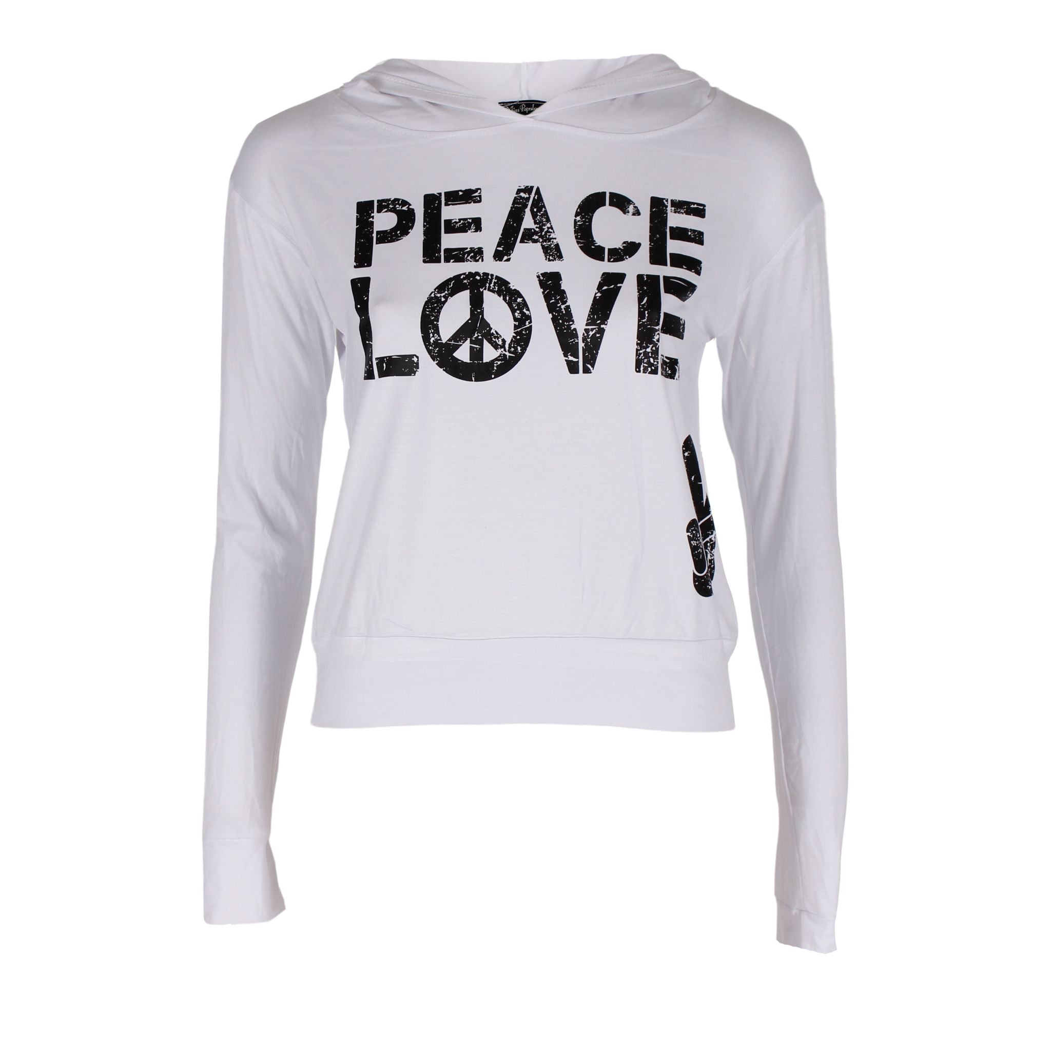 Long Sleeve Peace Love Hoody - Denny's