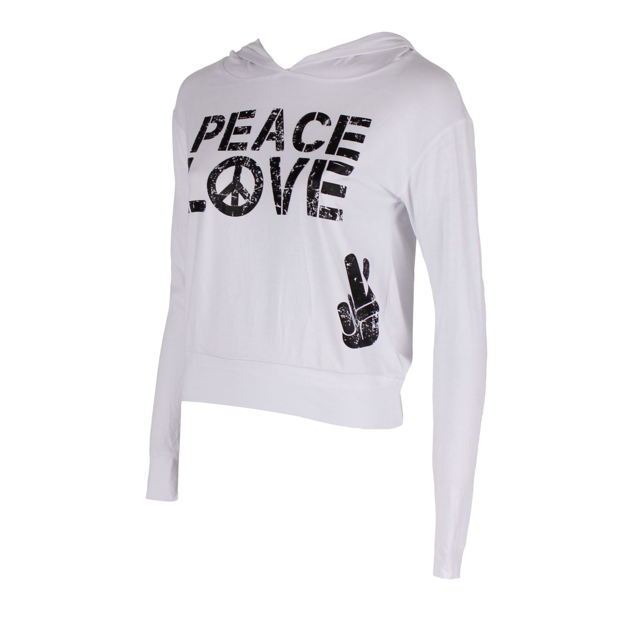 Long Sleeve Peace Love Hoody - Denny's