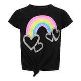Heart Clouds Rainbow Knot Front Tee - Denny's