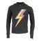 French Terry Long Sleeve Hoody with Neon Bolt - Denny's