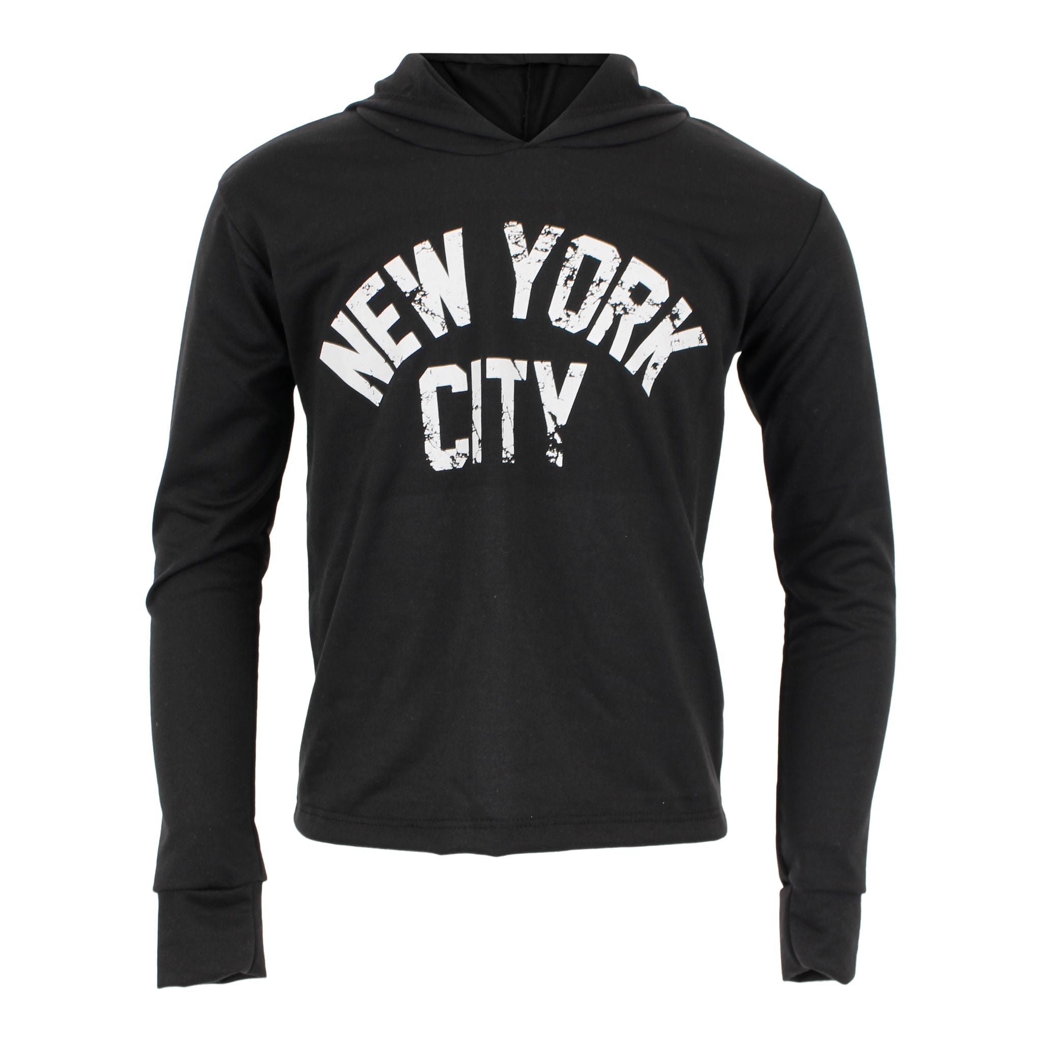 French Terry Long Sleeve Hoody with New York City - Denny's