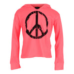 Long Sleeve Peace Hoodie with Slashes - Denny's