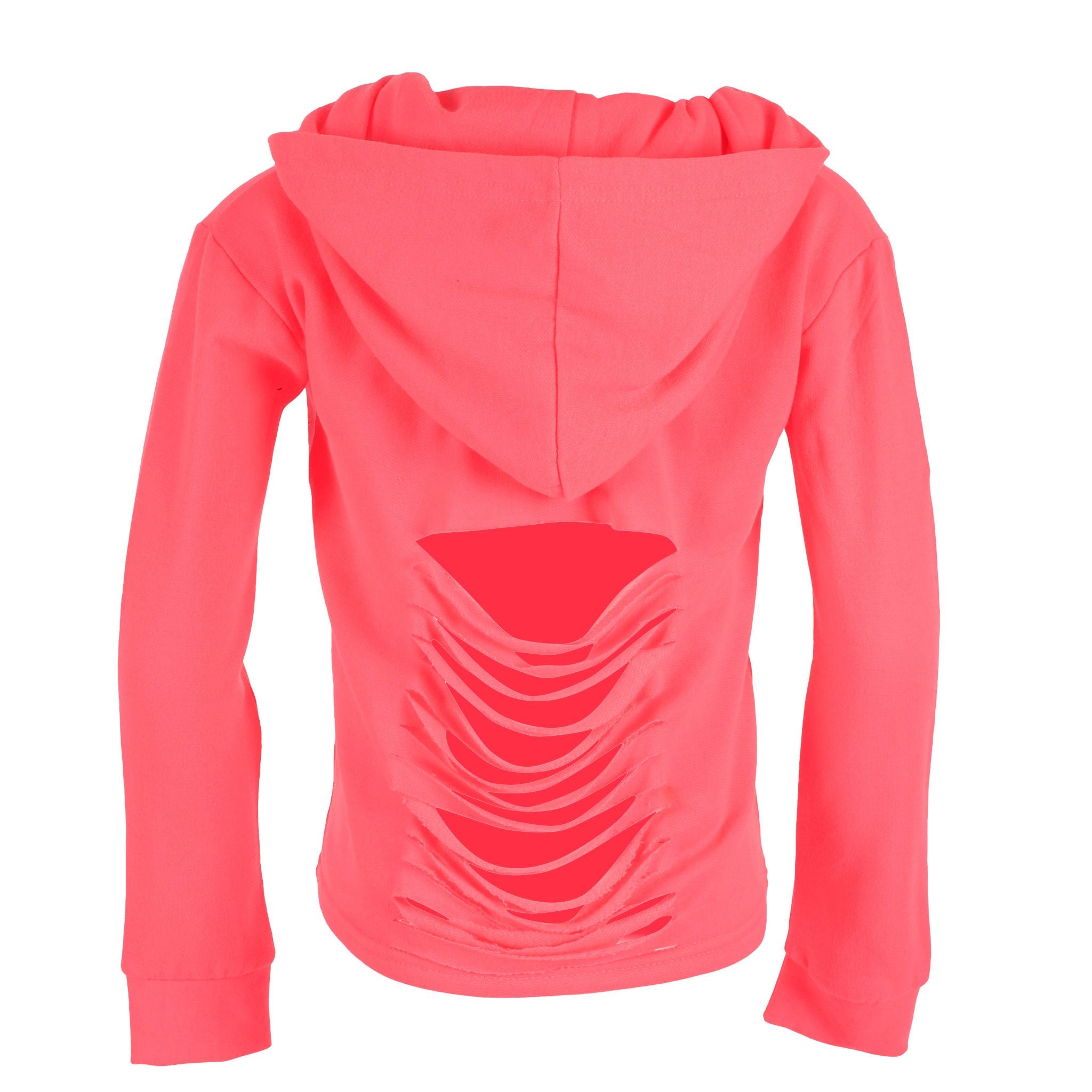 Long Sleeve Peace Hoodie with Slashes - Denny's