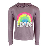 Long Sleeve Hoody with Rainbow Love - Denny's