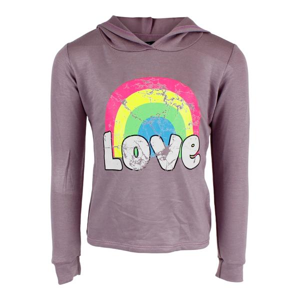 Long Sleeve Hoody with Rainbow Love - Denny's