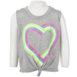Knot Front Tank With Neon Heart - Denny's