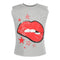 Red Lip With Allover Star Tank Top - Denny's