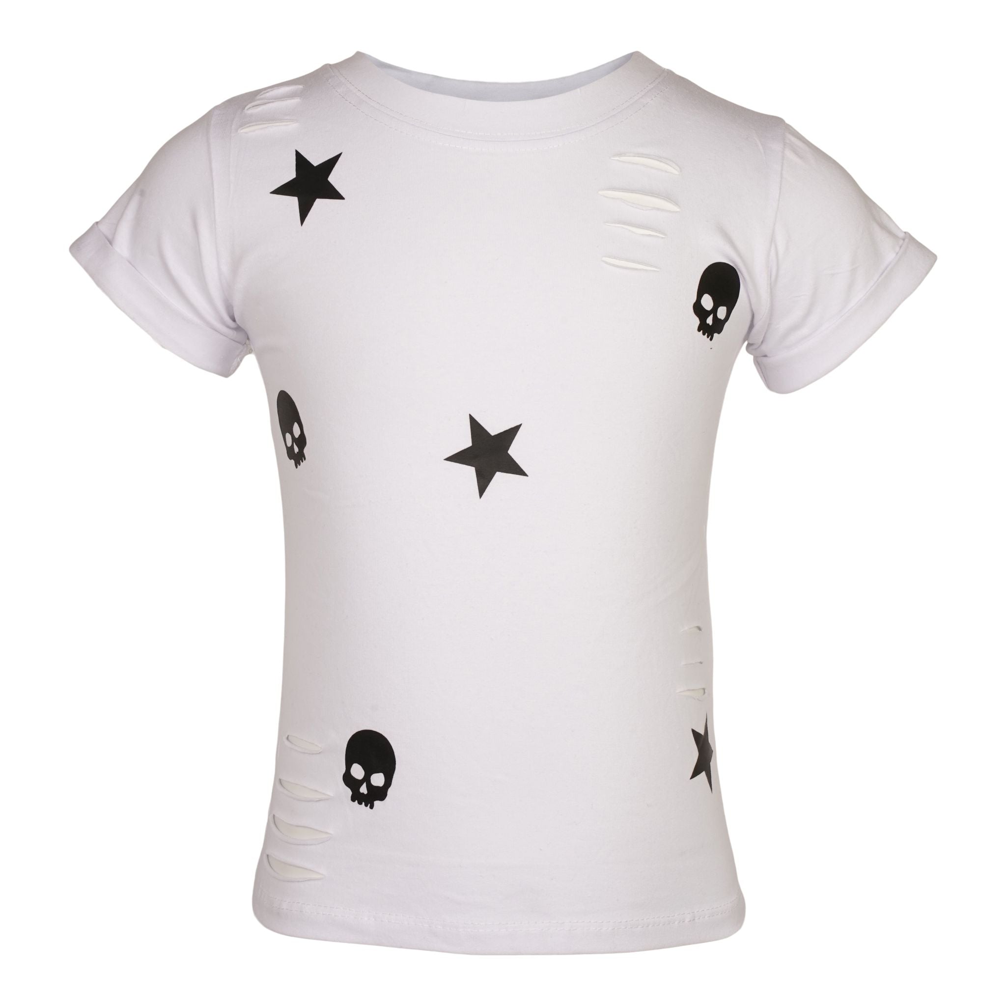 Allover Stars and Skulls Cut T-Shirt - Denny's