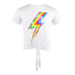 Short Sleeve Front Tie Top with Bolt - Denny's