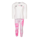 2 Piece Heart Peace Sign Top & Tie Dye Legging Set - Denny's