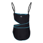1pc  Cut Out Side Turq Trim Bathing Suit - Denny's