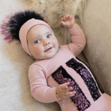 Embellished Fur Berry Footie - Denny's