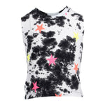 Muscle Hi Lo Tank Tie Dye with Neon Stars - Denny's