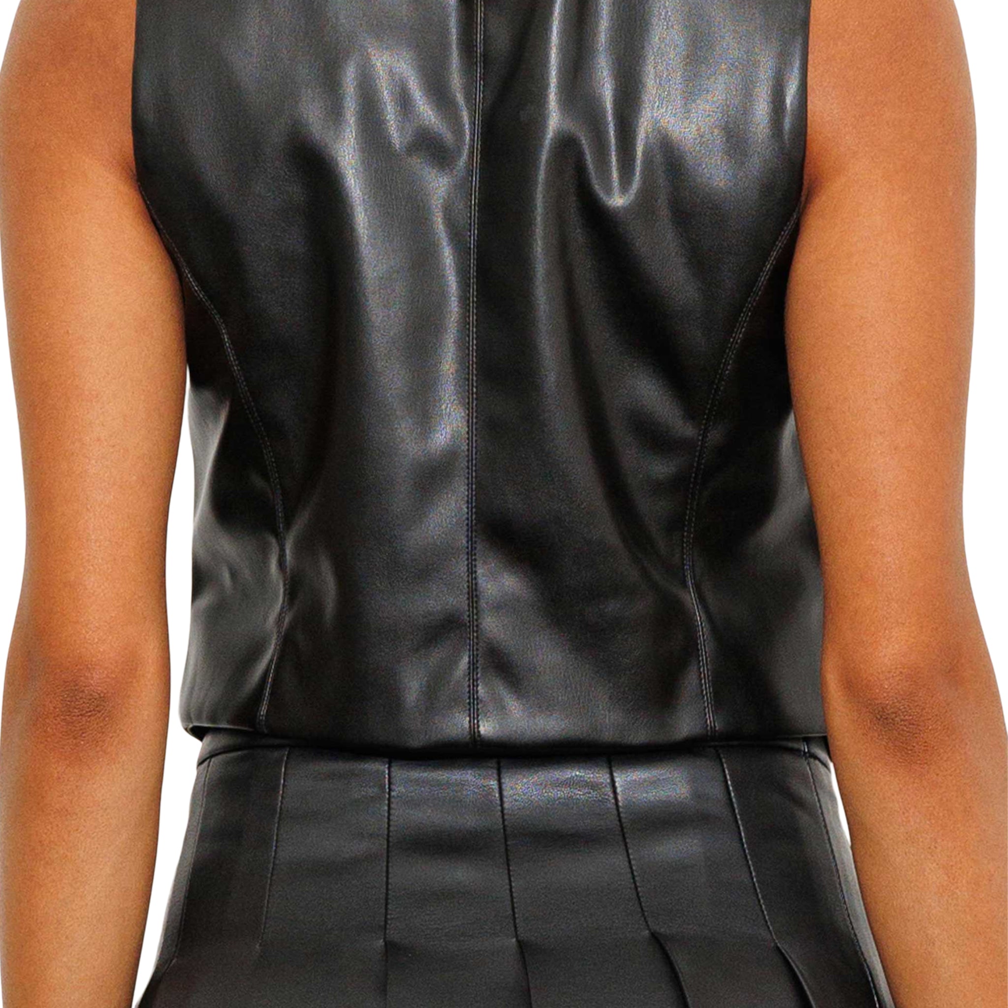 Faux Leather Vest - Denny's