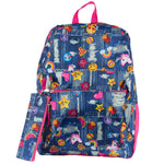 Patchwork Emoji Print Backpack with Pencil Case - Denny's