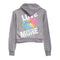 Love More Ombre Lip Crop Zip Hoodie - Denny's