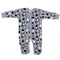 Grey Footie with Black White and Grey Stars - Denny's