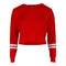 Long Sleeve Cut Off Varsity French Terry Crew - Denny's