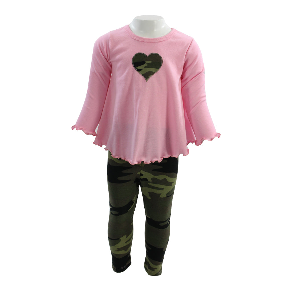 Two Piece Swing Set Rose with Camo Legging - Denny's