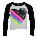 Colorblock Crop Top with Heart - Denny's
