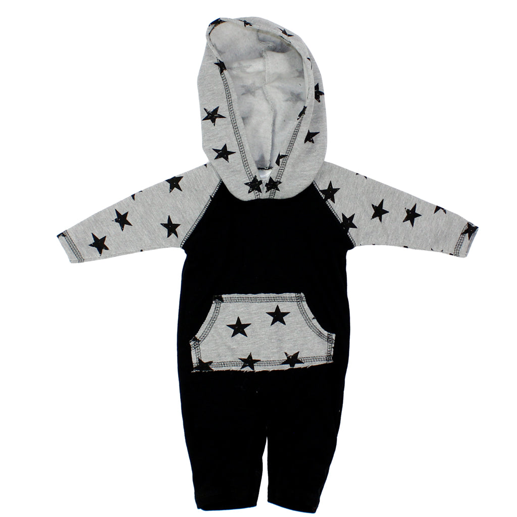 Hoody Coverall Star Fleece Kangaroo Pocket - Denny's