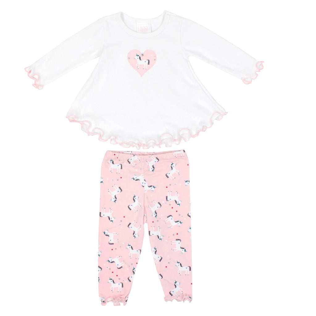 Two Piece Set Unicorn Pink - Denny's