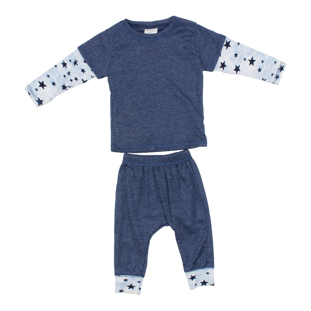 2pc Set 2fer Denim with Star Sleeves - Denny's