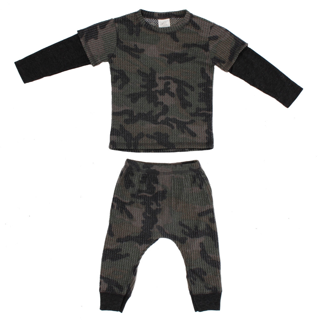 Two Piece Set Shirt/Top with Char Camo Sleeve - Denny's