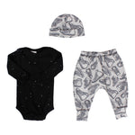 Three Piece Take Home Set with Splatter Tee & Sneaker Pant & Hat - Denny's
