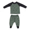 Two Piece Set Raglan Tee Harem Pant Green Star - Denny's