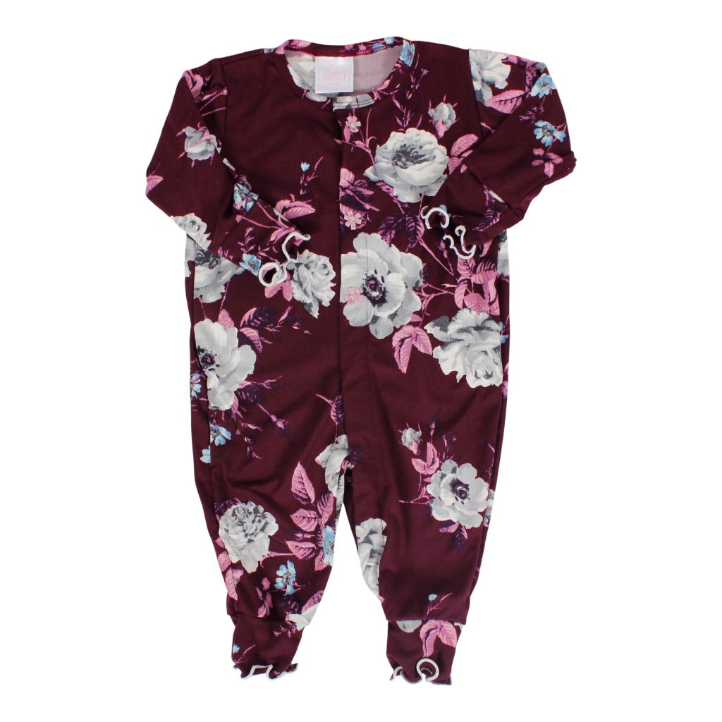 Floral Unionsuit with Headband - Denny's