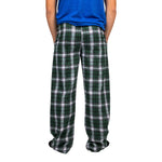 Green & White Plaid Flannel Pant - Denny's