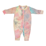 Pink Multi Tie Dye Snap Unionsuit - Denny's