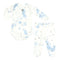 2pc Blue Tie Dye Splatter Onesie Set - Denny's